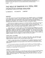 SF-86-12-4 — The Role of Dampers in a Total Fire Protection System Analysis