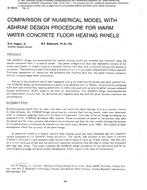 SF-86-13-2 — Comparison of Numerical Model with ASHRAE Design Procedure for Warm Water Concrete Floor Heating Panels