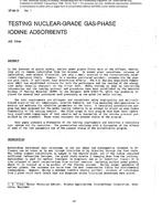 SF-86-15-1 — Testing Nuclear-Grade Gas-Phase Iodine Adsorbents