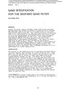 SF-86-15-2 — Sand Specification for the Deep-Bed Sand Filter