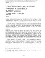 SF-86-16-3 — Low-Intensity Heat and Moisture Transfer in Moist Soils Ã¢Â€Â” Current Models