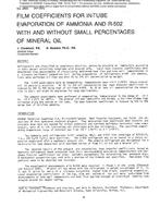 2935 (RP-224) — Film Coefficients for In-Tube Evaporation of Ammonia and R-502 with and without Small Percentages of Mineral Oil