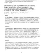 2938 (RP-356) — Properties of Oil-Refrigerant Liquid Mixtures with Applications ot Oil Concentration Measurement: Part II Ã¢Â€Â” Electrical and Optical Properties