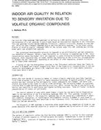 2954 — Indoor Air Quality in Relation to Sensory Irritation Due to Volatile Organic Compounds