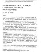 2959 (RP-344) — A Standard Device for Calibrating Calorimeter Test Rooms Ã¢Â€Â” Operating System