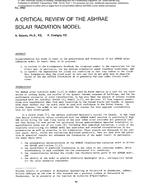 2962 — A Critical Review of the ASHRAE Solar Radiation Model