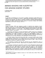 2964 — Awning Shading and Algorithm for Window Energy Studies