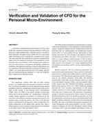 SL-08-005 — Verification and Validation of CFD for the Personal Micro-Environment