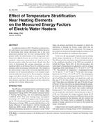 SL-08-009 — Effect of Temperature Stratification Near Heating Elements on the Measured Energy Factors of Electric Water Heaters