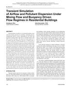 SL-08-013 — Transient Simulation of Airflow and Pollutant Dispersion Under Mixing Flow and Buoyancy Driven Flow Regimes in Residential Buildings