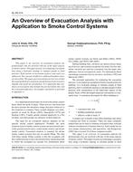 SL-08-014 — An Overview of Evacuation Analysis with Application to Smoke Control Systems