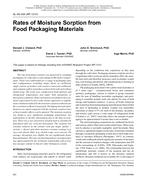 SL-08-026 (RP-1210) — Rates of Moisture Sorption from Food Packaging Materials