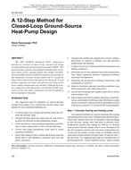 SL-08-032 — A 12-Step Method for Closed-Loop Ground-Source Heat-Pump Design