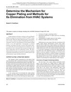 SL-08-036 (RP-1249) — Determine the Mechanism for Copper Plating and Methods for Its Elimination from HVAC Systems