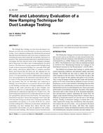 SL-08-050 — Field and Laboratory Evaluation of a New Ramping Technique for Duct Leakage Testing