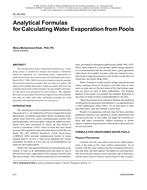 SL-08-062 — Analytical Formulas for Calculating Water Evaporation from Pools