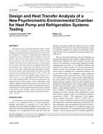SL-08-063 — Design and Heat Transfer Analysis of a New Psychrometric Environmental Chamber for Heat Pump and Refrigeration Systems Testing