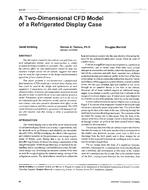 4018 — A Two-Dimensional CFD Model of a Refrigerated Display Case