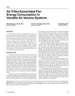 4603 — Air Filter-Associated Fan Energy Consumption in Variable Air Volume Systems