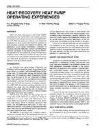 3799 (RP-656) — Heat-Recovery Heat Pump Operating Experiences