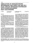 3540 — Simulation of Nonazeotropic Refrigerant Mixtures for Use in a Dual-Circuit Refrigerator/Freezer with Countercurrent Heat Exchangers