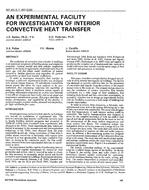 NY-91-05-1 (RP-529) — An Experimental Facility for Investigation of Interior Convective Heat Transfer