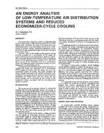 NY-91-15-3 — An Energy Analysis of Low-Temperature Air Distribution Systems and Reduced Economizer-Cycle Cooling