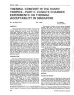 NY-91-16-3 — Thermal Comfort in the Humid Tropics – Part II: Climate Chamber Experiments on Thermal Acceptability in Singapore