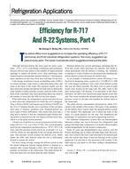 Refrigeration Applications: Efficiency for R-717 And R-22 Systems, Part 4