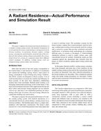 KC-03-06-3 (RP-1140) — A Radiant ResidenceÃ¢Â€Â”Actual Performance and Simulation Result