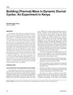 4642 — Building (Thermal) Mass in Dynamic Diurnal Cycles: An Experiment in Kenya