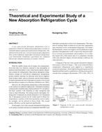AN-04-07-2 Ã¢Â€Â“ Theoretical and Experimental Study of a New Absorption Refrigeration Cycle
