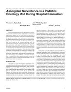 Aspergillus Surveillance in a Pediatric Oncology Unit During Hospital