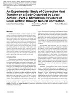 4800 – An Experimental Study of Convective Heat Transfer on a Body Disturbed by Local AirflowÃ¢Â€Â”Part 2: Stimulation Structure of Local Airflow Through Natural Convection