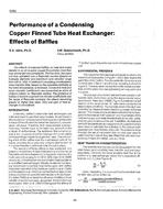 3295 — Performance of a Condensing Copper Finned Tube Heat Exchanger: Effects of Baffles