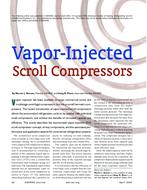 Vapor Injected Scroll Compressors