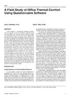 4052 — A Field Study of Office Thermal Comfort Using Questionnaire Software