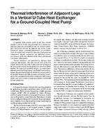 3980 — Thermal Interference of Adjacent Legs in a Vertical U-Tube Heat Exchanger for a Ground-Coupled Heat Pump