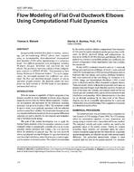 4027 (RP-854) — Flow Modeling of Flat Oval Ductwork Elbows Using Computational Fluid Dynamics