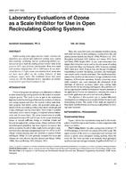 3986 — Laboratory Evaluations of Ozone as a Scale Inhibitor for Use in Open Recirculating Cooling Systems