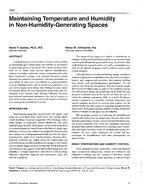 3987 — Maintaining Temperature and Humidity in Non-Humidity Generating Spaces