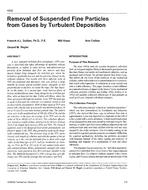 4032 — Removal of Suspended Fine Particles from Gases by Turbulent Deposition