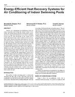 4037 — Energy-Efficient Heat Recovery Systems for Air Conditioning of Indoor Swimming Pools