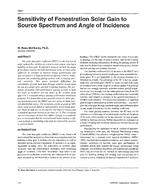 3991 — Sensitivity of Fenestration Solar Gain to Source Spectrum and Angle of Incidence