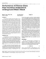 4041 (RP-721) — Performance of Fibrous Glass Pipe Insulation Subjected to Underground Water Attack
