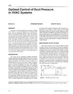 3997 — Optimal Control of Duct Pressure in HVAC Systems