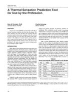 4064 (RP-781) — A Thermal Sensation Prediction Tool for Use by the Profession