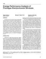 4066 — Energy Performance Analysis of Prototype Electrochromic Windows