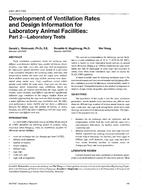 4001 — Development of Ventilation Rates and Design Information for Laboratory Animal Facilities. Part 2 – Laboratory Tests