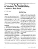 4002 — Survey of Design Considerations for Ventilating and Air Conditioning Systems in Hong Kong